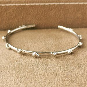 Kendra Scott Haven Heart / Cuff Bracelet Silver NEW
